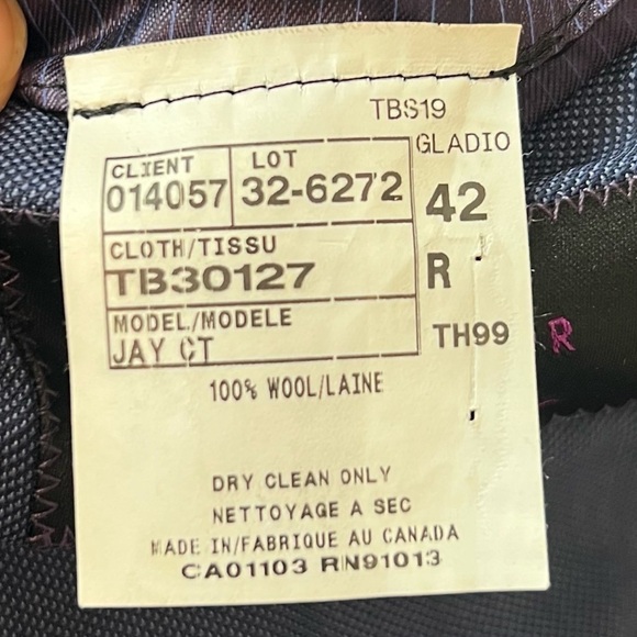 Ted baker Endurance Jay ct blue wool men’s sport coat size 42 regular flawed - Picture 7 of 9